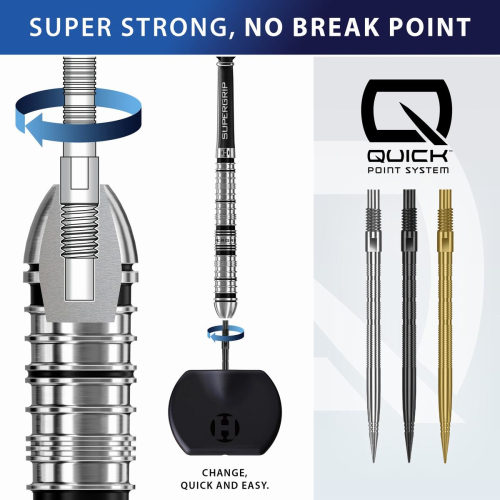 Preview: HARROWS Micro Grip Quick Points - Gold